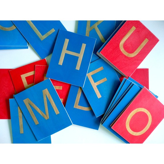 Szorstki alfabet Montessori - litery proste